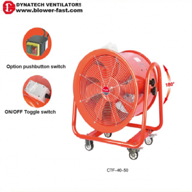 Hand-Push Air Ventilation Fans for Easy Moving