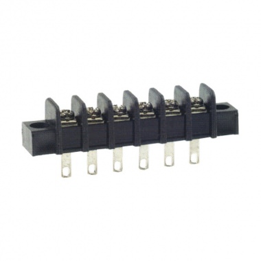 CBP210 Series Barrier Strip Terminal Blocks, 8.25mm pitch, 15A 300VAC, Accepts wire range 22~12 AWG, Cover Available, 2- to 32-Pole Single row.