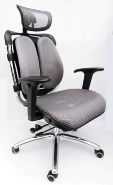 雙背人體工學椅,全網椅+3D頭枕[椅達人家具]