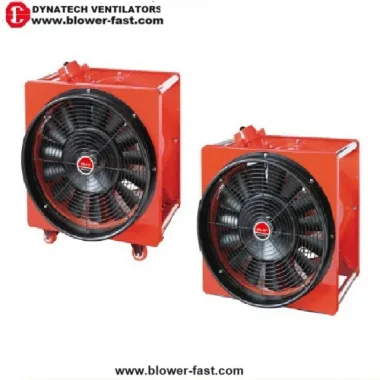 高效能負壓型防爆軸流排送風機，專為工業環境設計，適用於需要強力通風和防爆保護的場所。