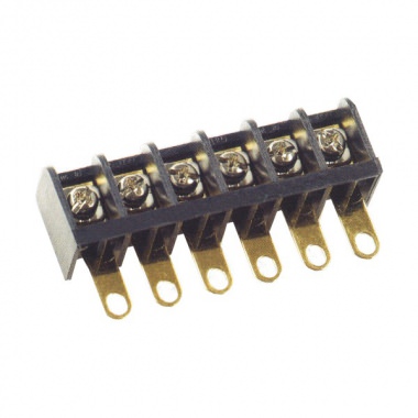 後擋板柵欄式接線端子台(CBP50系列)，PCB端子台，15A 300VAC，使用線徑22~12AWG，腳距為11mm pitch，電極P數為2P~32P，螺絲規格為M4鐵鍍鎳，接線簡單，台灣生產製造。