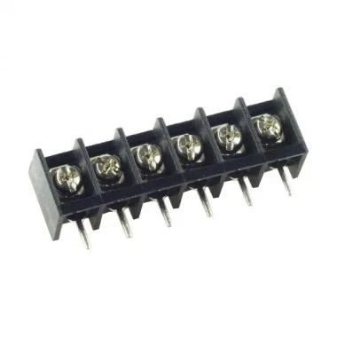 後擋板柵欄式接線端子台(CBP90系列)，PCB端子台，15A 300VAC，使用線徑22~12AWG，腳距為9.5mm pitch，電極P數為2P~32P，螺絲規格為M3.5鐵鍍鎳，接線簡單，台灣生產製造。