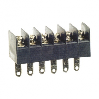 CBP60 Series Barrier Strip Terminal Blocks, 6.35mm pitch, 10A 300VAC, Accepts wire range 22~12 AWG, 2- to 32-Pole Single row PCB Terminal Strip.