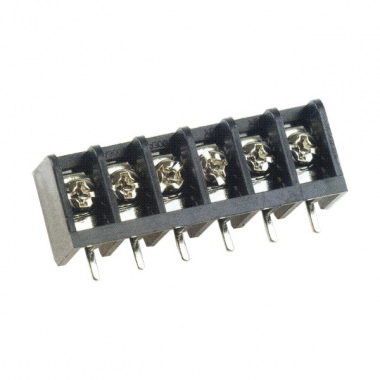 CBP140 Series Tri-Barrier Strip Terminal Blocks, 6.35mm pitch, 10A 300VAC, Accepts wire range 22~12 AWG, 2- to 32-Pole Single row PCB Terminal Strip.