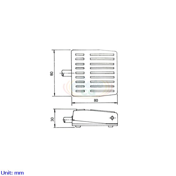 前踩式腳踏開關，踏板開關尺寸圖