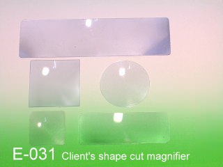 customized shapes and size of flat magnifier