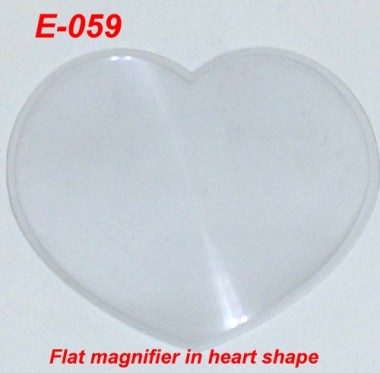 Magnifier cut in heart shape , portable and convenience for every situation. Light and thin for pocket and Wallet. 