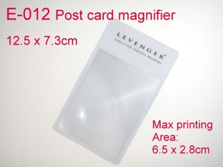 Wonderful postcard size magnifier for daily usage. With or without client’s logo onto it as giveaway premium.