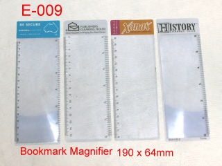 Wonderful bookmark with magnifier for daily usage. With ruler scale or client’s logo onto it as giveaway premium.